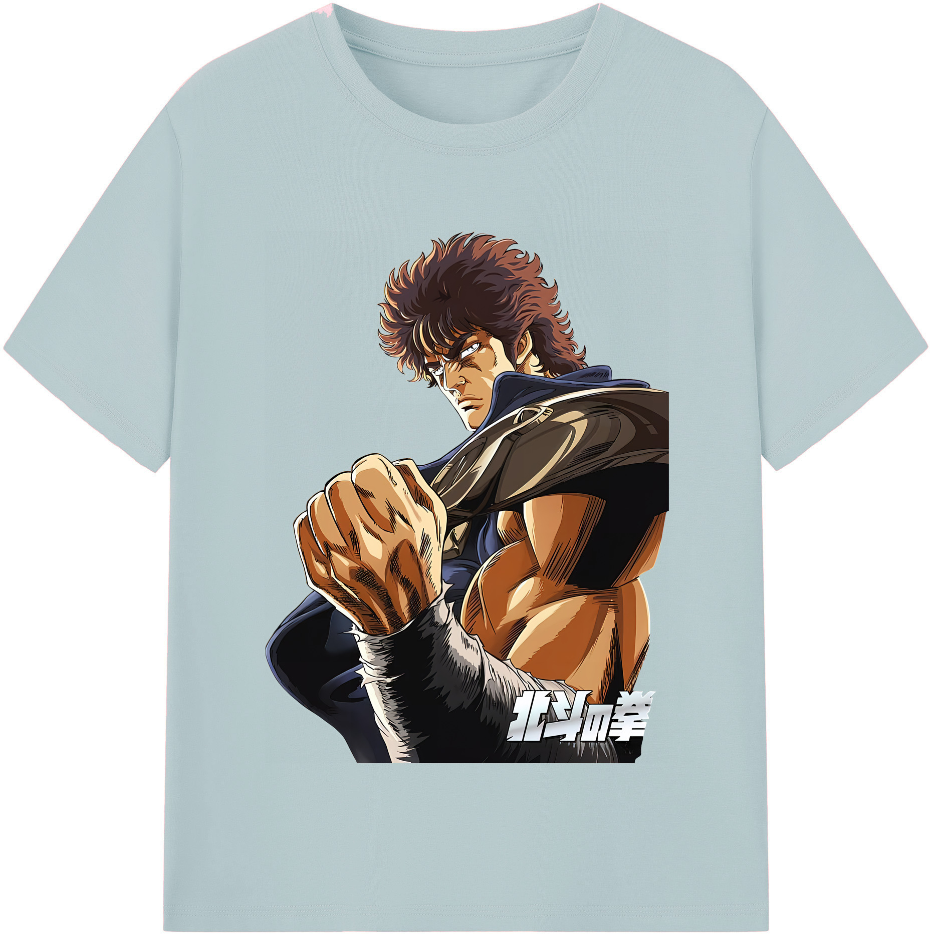 （画像用） 北斗の拳 Fist of the North Star 綿100％半袖Tシャツ（フロントプリント）
